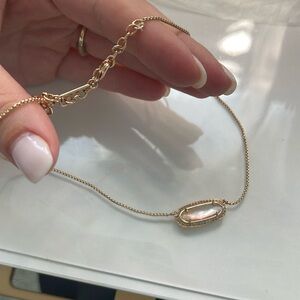 Kendra Scott Rose Gold Necklace with Iridescent Pendant